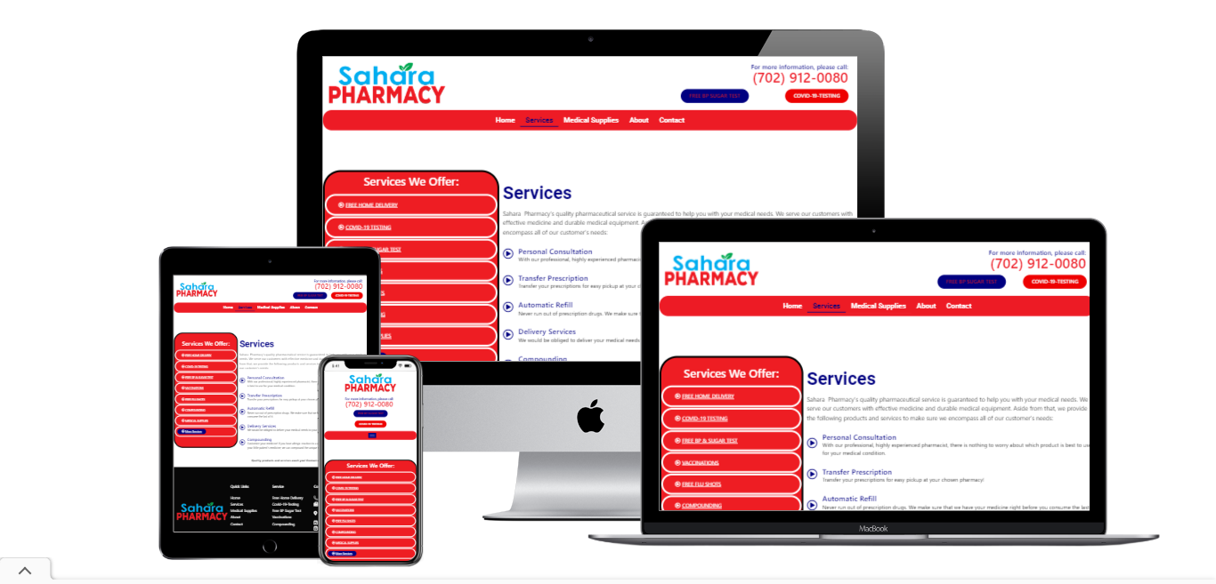 sahara pharmacy designed by marketist